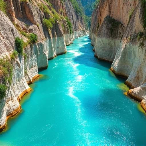 Les Gorges du Verdon avec des eaux turquoise et des falaises abruptes.